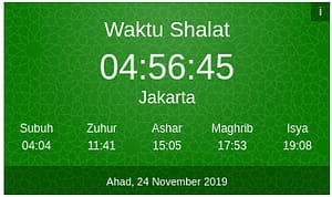 preview widged jadwal sholat terbaru di blog