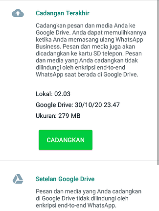 Cara Mencadangkan WA ke Google Drive 1