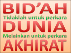 pengertian bid'ah