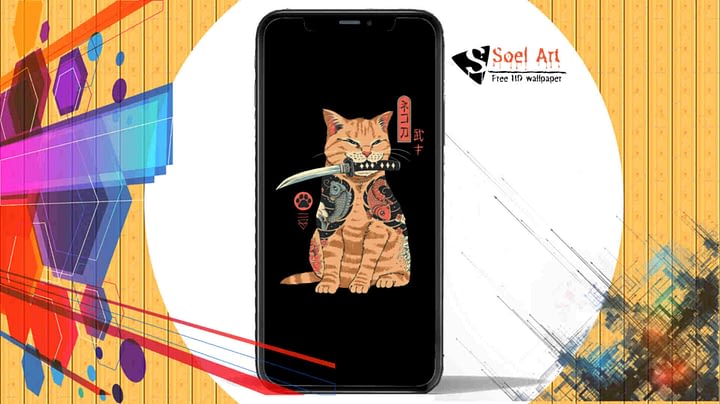 Yakuza Cat Mobile Wallpaper Soel Art