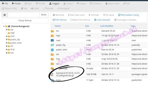 Backup dan restore di cpanel hosting Cara backup dan restore website wordpress menggunakan cpanel hosting