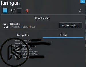 hasil intall usb wifi, dan berhasil konek