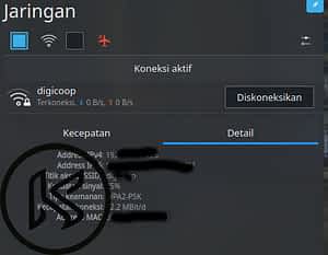 hasil intall usb wifi, dan berhasil konek