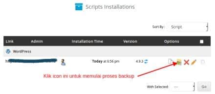 backup dan restore wordpress dengan softaculous Cara backup dan restore wordpress dengan softaculous