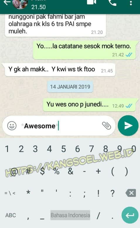 Cara Membuat Pesan Whatsapp Miring, Tebal, dan Strikethrough Cara Membuat Pesan Whatsapp Tebal