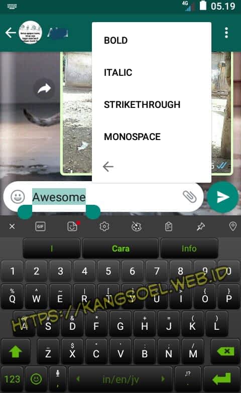 Cara Membuat Pesan Whatsapp Miring, Tebal Cara Membuat Pesan Whatsapp Miring, Tebal