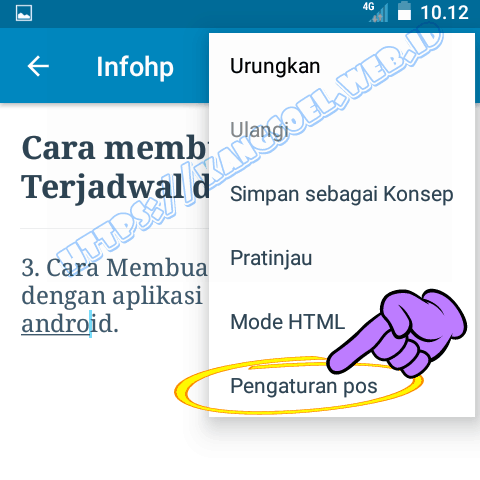Cara Membuat posting Terjadwal di WordPress di aplikasi wordpress for android cara membuat posting terjadwal